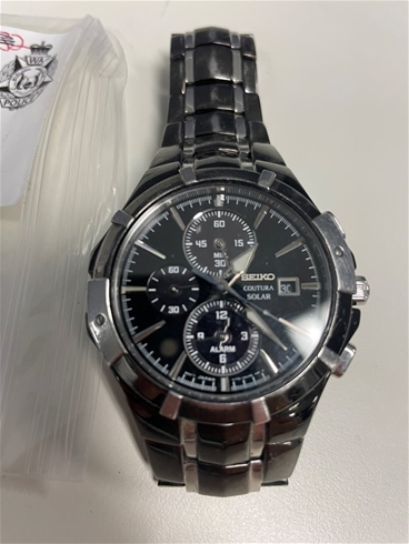 1 X Seiko Coutura Solar Wrist Watch Black And Steel Combo Auction  (0006-9031026) | Grays Australia