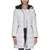 CALVIN KLEIN Women's Long Puffer Jacket w/ Hood, Size L, Polyester, White.