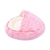Charlie's Faux Fur Hooded Round Pet Cave Ombre Pink Medium