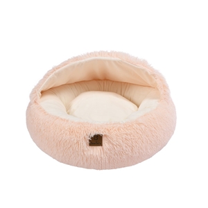 Charlie's Faux Fur Hooded Round Pet Cave