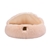 Charlie's Faux Fur Hooded Round Pet Cave Soft Beige Small