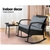 Gardeon Outdoor Wicker Rocking Chair and Table Set