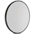 Round Wall Mirror 50cm Makeup Mirror Frameless Bathroom Vanity Black Decor