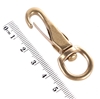 10 x Solid Brass Swivel Flat Spring Snap Hook, 10mm x 5mm Opening x 52mm Le