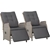 Gardeon Recliner Sun lounge Outdoor Furniture Setting Patio Wicker Sofa 2pc