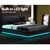 Artiss RGB LED Bed Frame King Size Gas Lift Base Storage Black Leather LUMI
