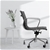 Milano Home Office Computer Chair PU Leather Adjustable Seat Mid Back Black