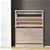 Milano Decor 24 Pair Wooden Shoe Cabinet Drawer Storage - Oak