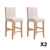 Milano Decor Hamptons Barstool Kitchen Dining Chair- Two Pk - Cream
