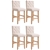 Milano Decor Hamptons Barstool Kitchen Dining Chair- Four Pk - Cream
