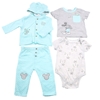 2 x DISNEY Baby 4pc Set, Size 9m, Mickey Mouse Light Blue. Buyers Note - Di
