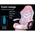 Gaming Office Chair 8-Point Massage12 RGB LED Computer Seat Pink ALFORDSON