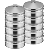 SOGA 2X 5 Tier Stainless Steel Steamers With Lid 22cm