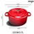 SOGA 2X Cast Iron 22cm Enamel Porcelain Stewpot Casserole Pot With Lid Red