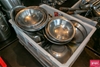 Quantity of Assorted Stainless Steel Bowls in Poly Tub