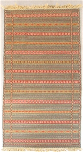 Finely Hand Woven Kilim Wool pile Size(c