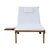 Gardeon 2pc Sun Lounge Wooden Outdoor Furniture Day Bed Wheel Patio White