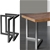 Artiss 2x Coffee Dining Table Industrial Vintage Bench Metal 71CM