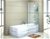 900 x 1450mm Frameless BathPanel 10mm Glass ShowerScreen By Della Francesca
