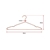 Adult 16.5" Rose Gold Shiny Metal Wire Coat Clothes Hangers (60pc per set)