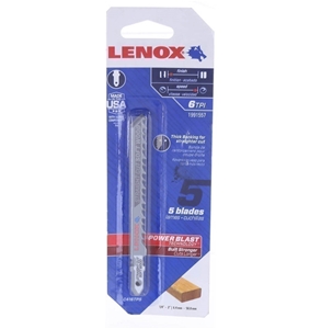 2 x LENOX 5-Pack Jigsaw Blades 6.4-50.8m