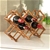 Wooden Wine Rack Freestanding 10 Bottles Countertop Storage