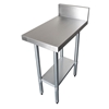 Stainless Steel Flat Bench 900 x 450 x 900mm with splashback