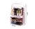 SOGA 2X 3 Tier Pink Countertop Makeup Cosmetic Storage Organiser w/ Handle