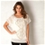 ClubL Womens Embellished Blouse With Vest