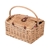 Sherwood Ascot 4 Person Natural Wicker Picnic Basket with Gingham Rug