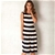 ClubL Womens Stripe Midi Dress