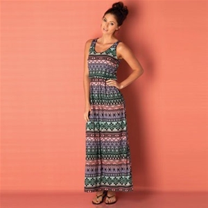 QED Womens Aztec Bubble Maxi Dress