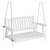 Gardeon Porch Swing Chair w/ Chain Garden Bench Outdoor Wooden White