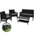 Gardeon 4 PCS Outdoor Furniture Lounge Setting Rattan Patio Dining Set