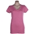 SIGNATURE Women's V-Neck T-Shirt, Size L, 100% Cotton, Pink.