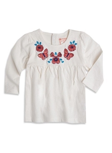 Pumpkin Patch Girl's Embroidered Yoke To