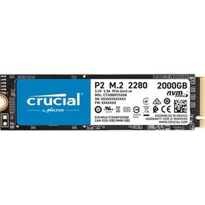 CRUCIAL P2 2TB NVMe PCIe M.2 SSD, Up To 