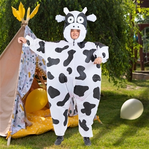 Cow Fancy Dress Fan Inflatable Costume S
