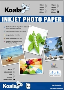 260gm A2 RC Glossy Photo (20 Sheets) For