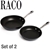 Raco Contemporary Non-Stick Open French Skillet Twin Pack - Black