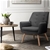 Armchair Tub Chair Single Accent Armchairs Sofa Lounge Fabric Charcoal
