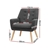 Armchair Tub Chair Single Accent Armchairs Sofa Lounge Fabric Charcoal