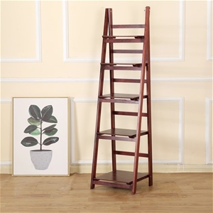 5 Tier Wooden Ladder Shelf Stand Storage