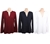 3 x SEG'MENTS Women's Long Sleeve V-Neck Shirts, Size M, Polyester/Viscose/