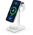 2 x JOURNEY MagSafe Compatible 3 in 1 Wireless Charging Stand White. NB: 1x