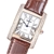SKMEI Ladies Wrist Watch with Leather Band, Stainless Steel, In Gift Case.