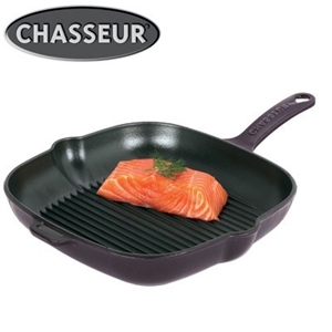 Chasseur 25cm Cast Iron Square Grill - A