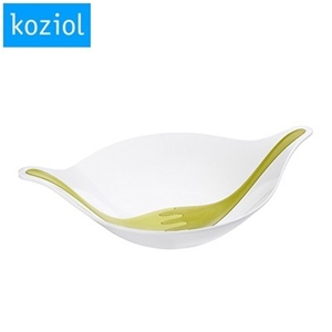 Koziol Leaf Salad Bowl with Servers: Whi