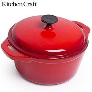 3.8L/24cm Kitchen Craft Cast Iron Round 