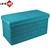 UniGift Folding Storage Double Ottoman: Blue